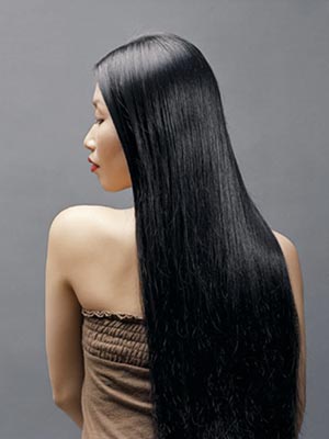 black long hair